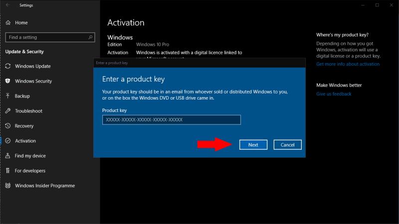 如何在 Windows 10 中更改產品密鑰