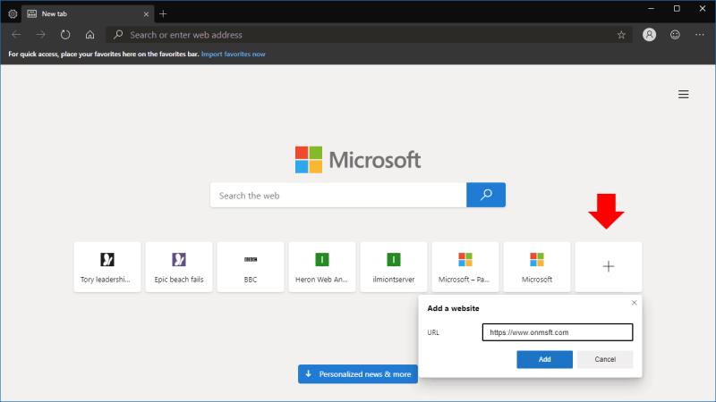 Cómo personalizar su página de nueva pestaña en Microsoft Edge Insider