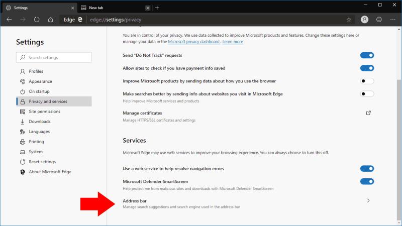 Comment changer votre moteur de recherche par défaut dans Microsoft Edge Dev