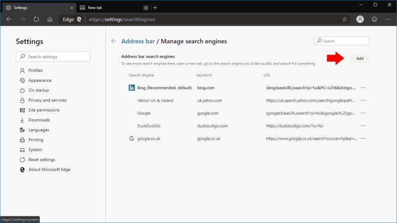 Comment changer votre moteur de recherche par défaut dans Microsoft Edge Dev