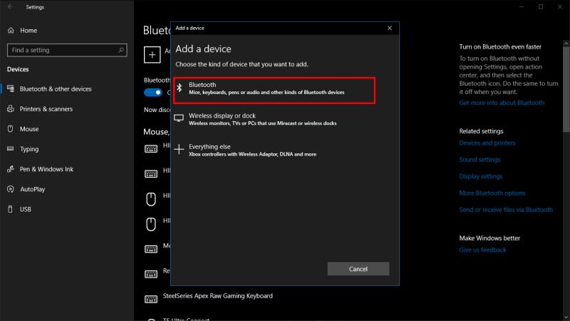 Comment envoyer un fichier via Bluetooth depuis un PC Windows 10