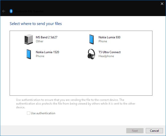 วิธีส่งไฟล์ผ่าน Bluetooth จากพีซี Windows 10