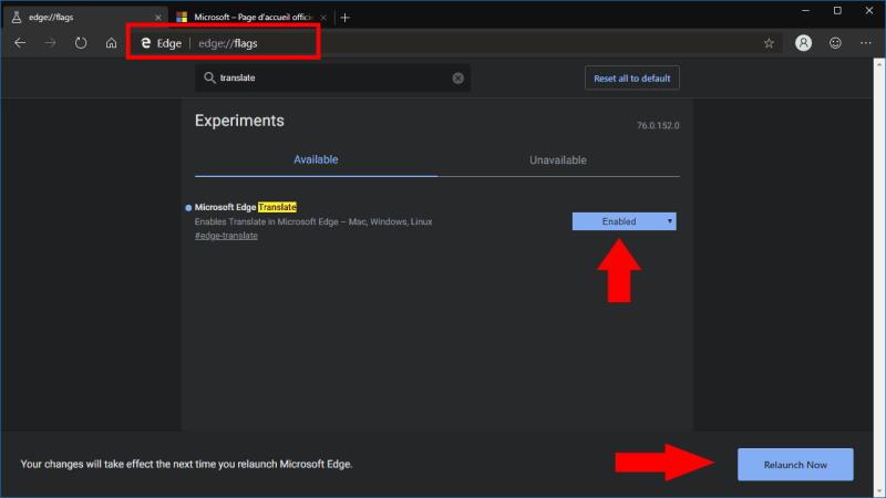 Comment activer Microsoft Translate dans le navigateur Edge Dev