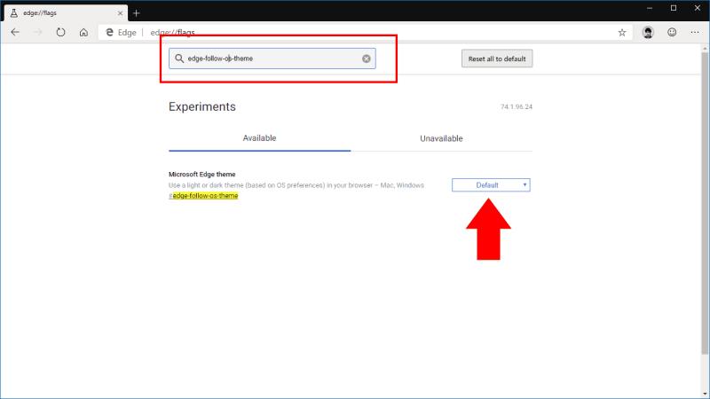 Comment activer le thème sombre maintenant dans les builds Microsoft Edge Insider