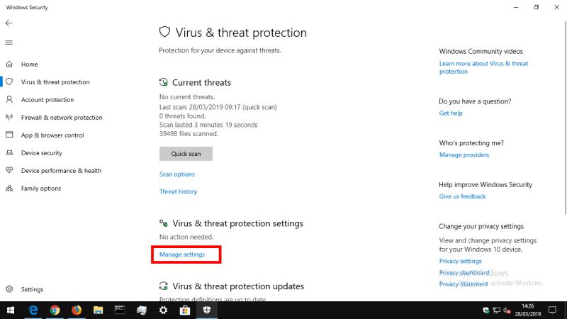 Comment empêcher Windows 10 d'envoyer automatiquement des échantillons de virus à Microsoft