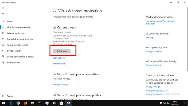 Como realizar uma verificação de vírus no Windows 10