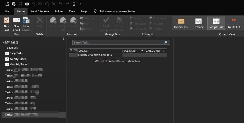 Cómo ocultar las tareas de Outlook con una fecha de inicio futura