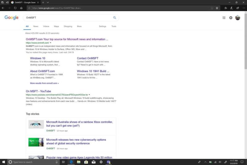 Cómo cambiar el motor de búsqueda predeterminado en Microsoft Edge