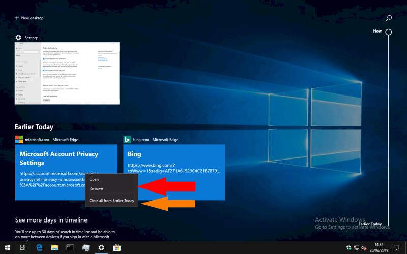 如何刪除 Windows 10 時間線歷史記錄