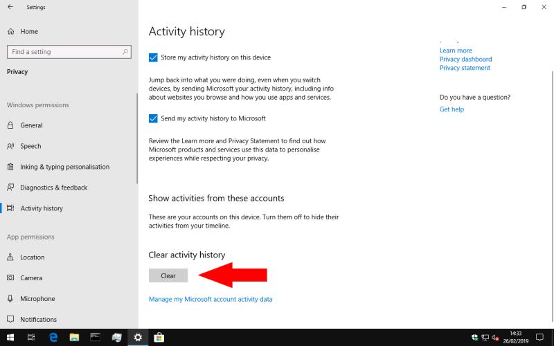 Cách xóa lịch sử Dòng thời gian Windows 10 của bạn