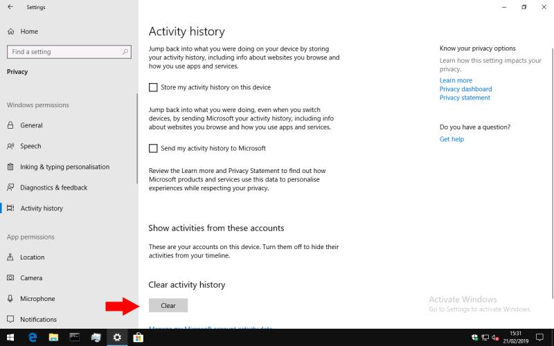Cách tắt (hoặc bật lại) tính năng Dòng thời gian của Windows 10