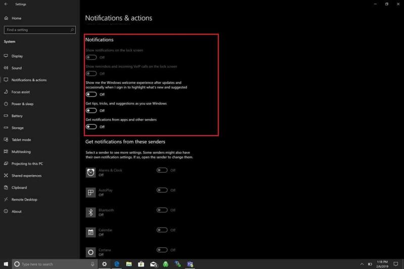 Comment mettre en pause, voire arrêter toutes les notifications Windows 10