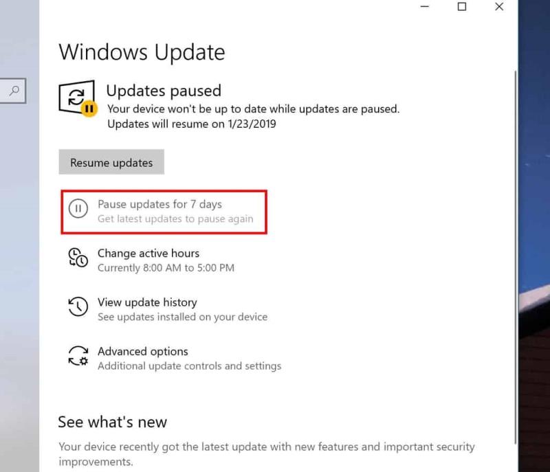 如何暫停 Windows 10 的自動更新