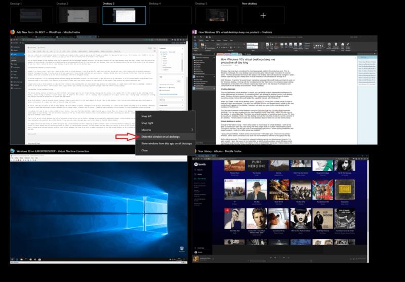 In che modo i desktop virtuali di Windows 10 mi mantengono produttivo tutto il giorno