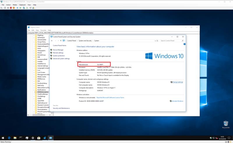 Cách tùy chỉnh thông tin nhà sản xuất PC chạy Windows 10 của bạn