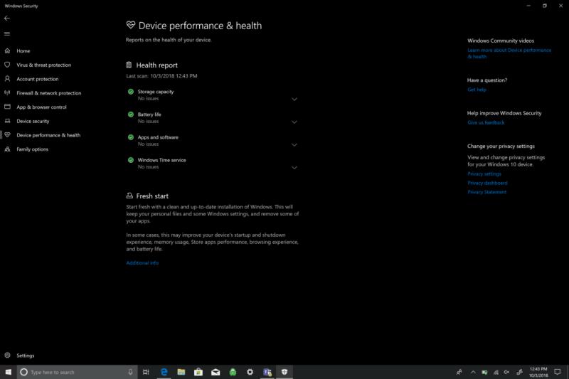 Windows10のフレッシュスタートインストールをインストールする方法