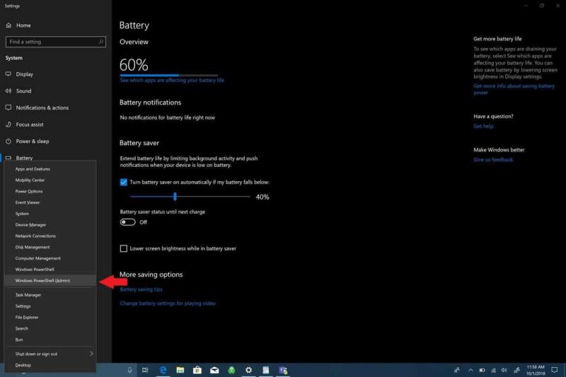 Como gerar um relatório de bateria no Windows 10