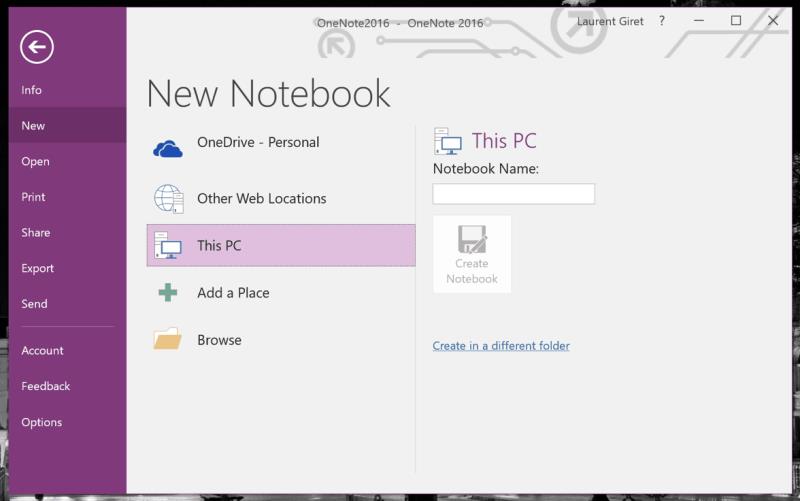 Veja como mover seus blocos de anotações locais do OneNote 2016 para o OneDrive, um novo recurso