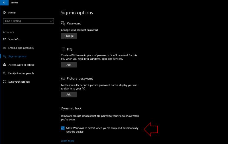 Cómo hacer que Windows 10 bloquee tu PC cuando te alejas, usando Dynamic Lock