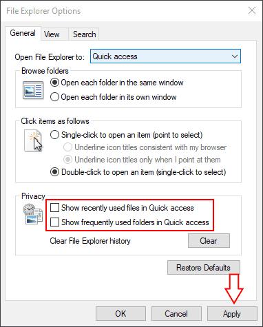 Cách đặt File Explorer mở 'This PC' trong Windows 10