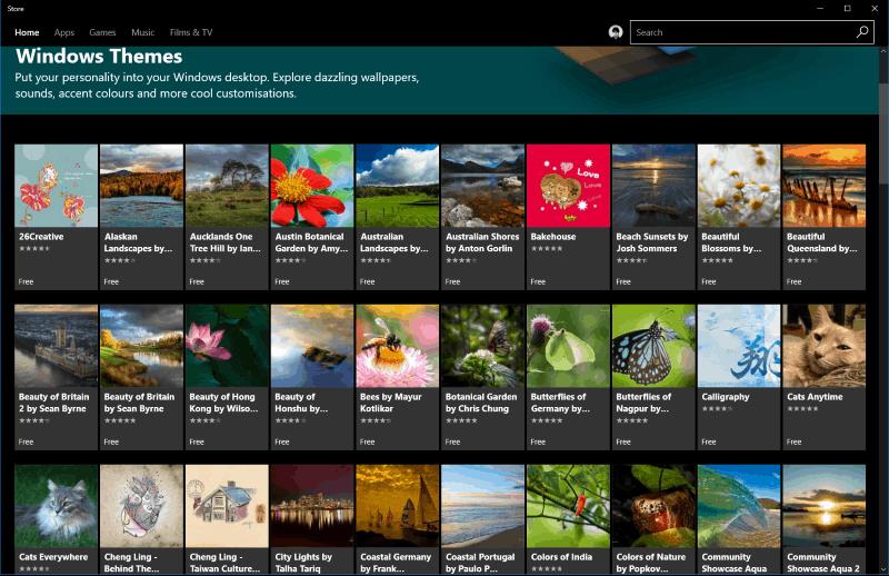 วิธีติดตั้งธีมจาก Windows Store ใน Windows 10