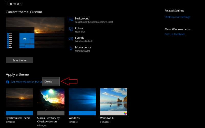 WindowsストアからWindows10にテーマをインストールする方法