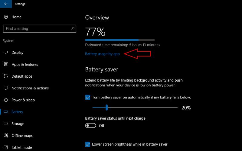 Cómo comprobar la cantidad de energía que usan las aplicaciones en Windows 10 y Windows 10 Mobile