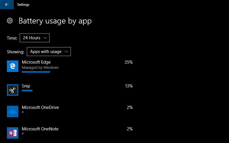 Cómo comprobar la cantidad de energía que usan las aplicaciones en Windows 10 y Windows 10 Mobile