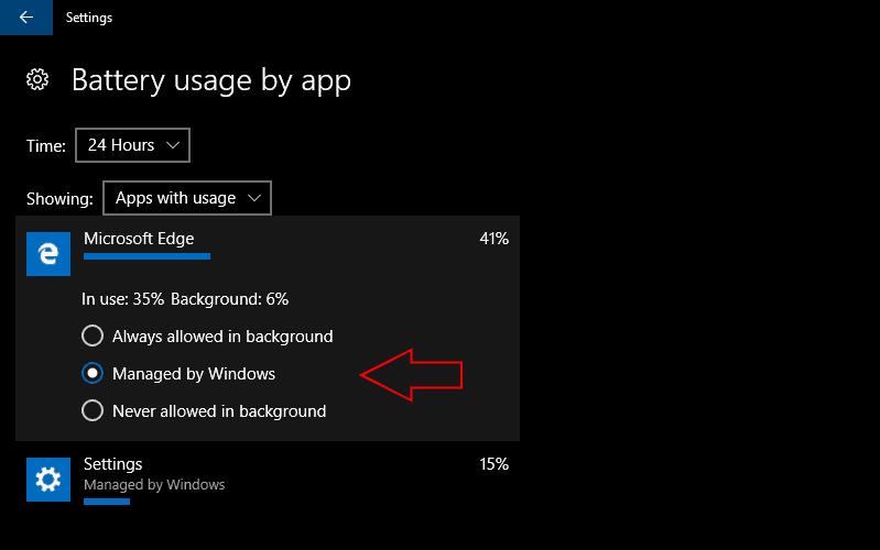 Cómo comprobar la cantidad de energía que usan las aplicaciones en Windows 10 y Windows 10 Mobile