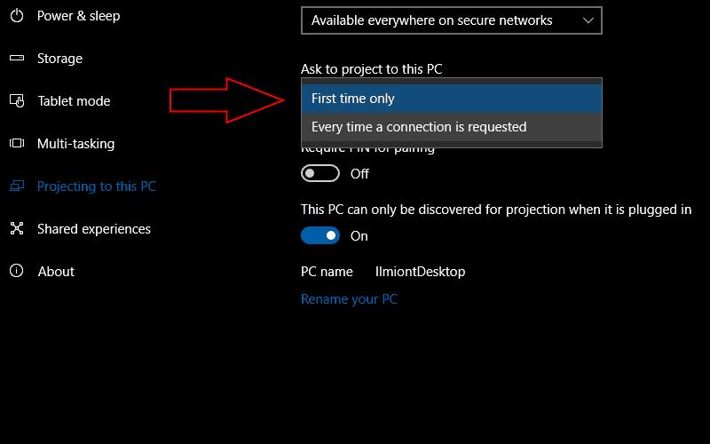 So projizieren Sie den Bildschirm Ihres Telefons auf einen Windows 10-PC