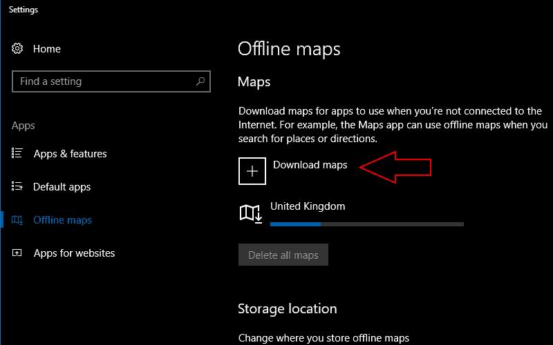 Come scaricare mappe offline in Windows 10