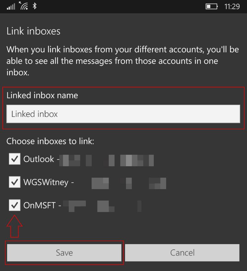 Cách thiết lập tài khoản được liên kết trong Windows 10 Mail