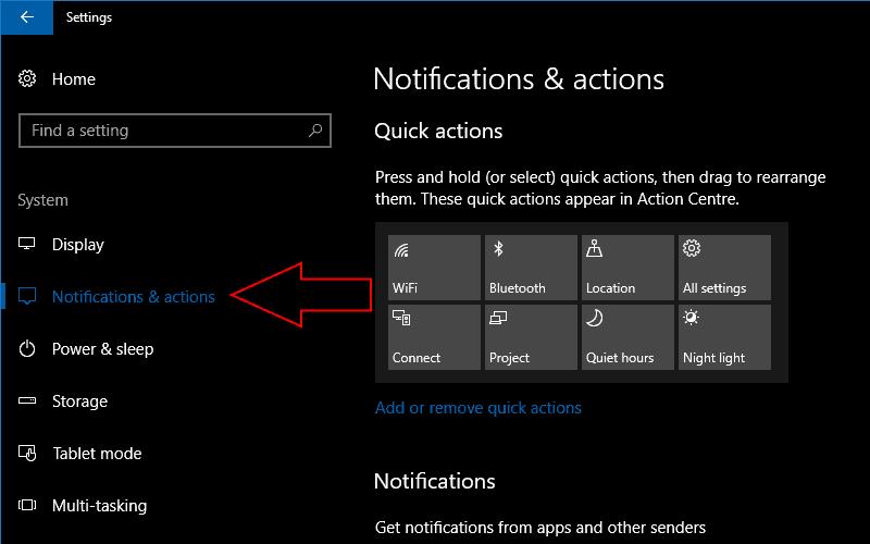 Come gestire le notifiche in Windows 10