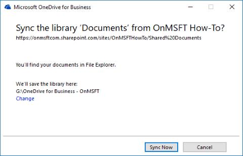 Cách đồng bộ thư viện SharePoint bằng OneDrive for Business