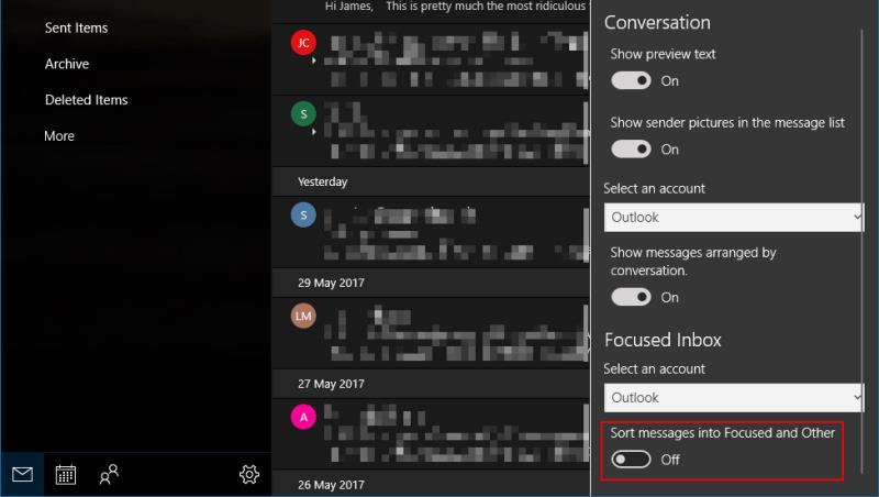 So deaktivieren Sie den fokussierten Posteingang von Outlook