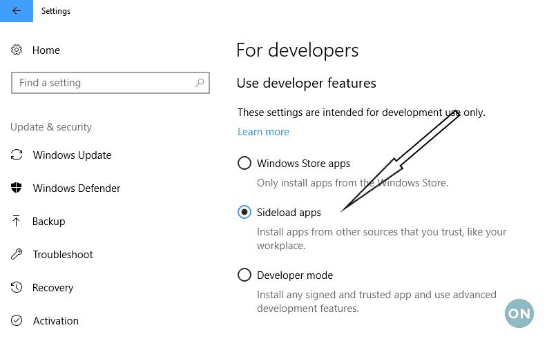 Windows10アプリをサイドロードする方法