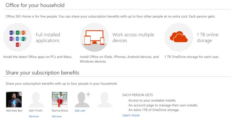 So teilen Sie Ihr Office 365 Home-Abonnement mit Ihren Familienmitgliedern