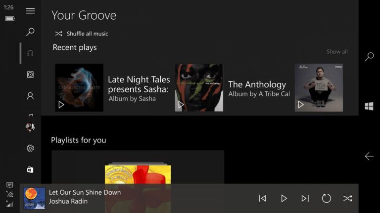 Groove Music에서 새로 개선된 탐색 및 사용자의 Groove 섹션 사용