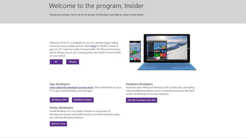 WindowsInsiderプログラムに参加する方法