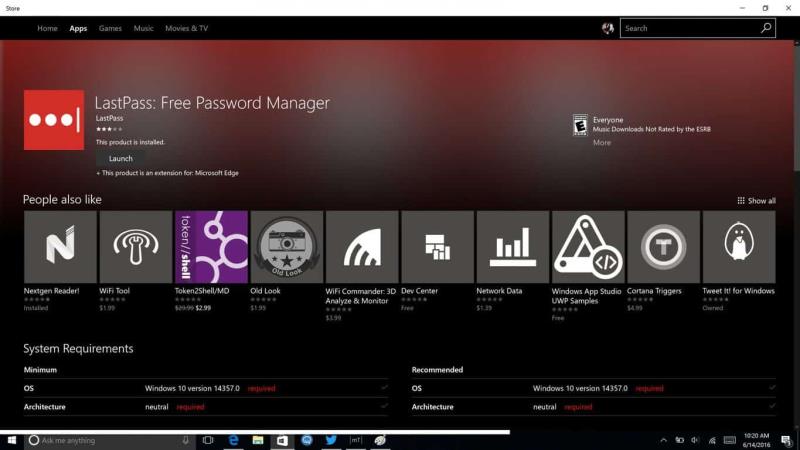 Comment configurer et utiliser LastPass sur Windows 10 Edge en 14361