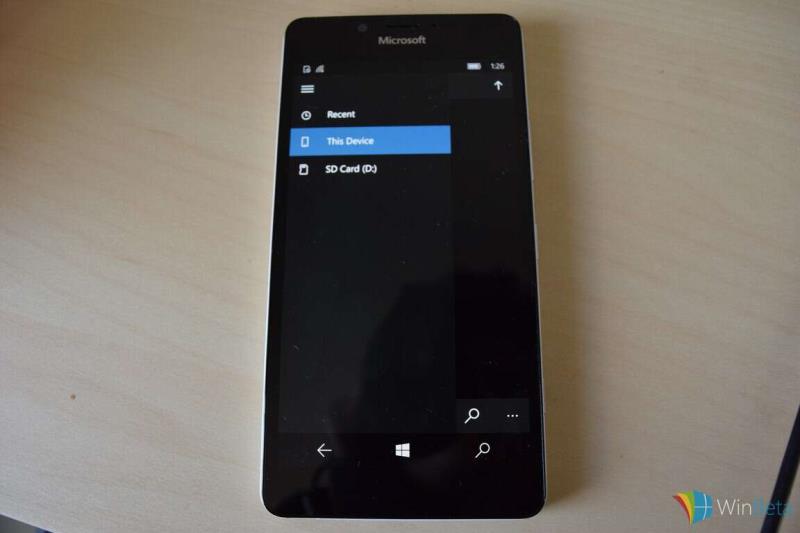 使用 Lumia 950 深入 Windows 10 Mobile 上的文件資源管理器