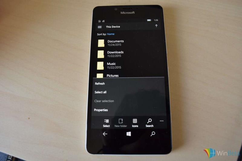 Immergersi in Esplora file su Windows 10 Mobile con Lumia 950