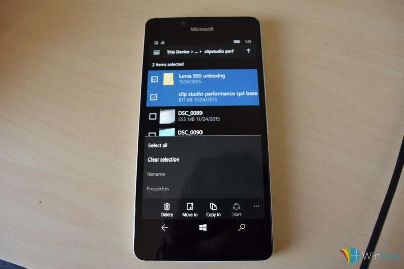 Immergersi in Esplora file su Windows 10 Mobile con Lumia 950