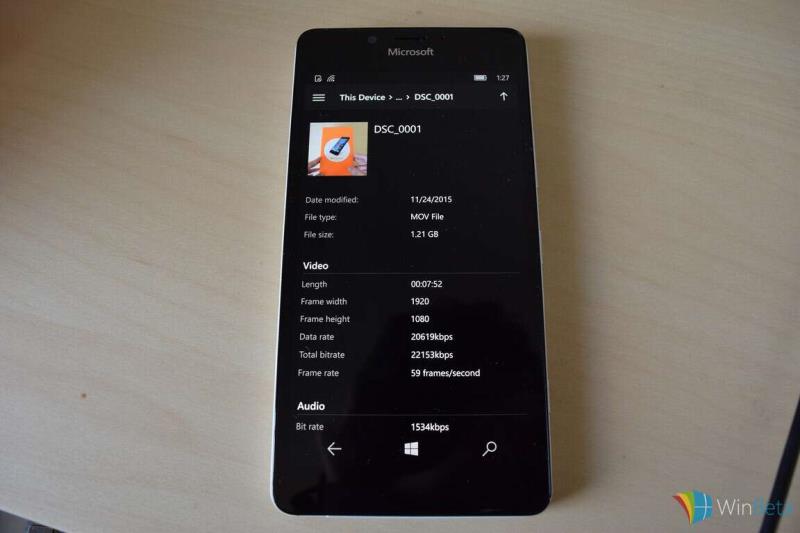 Đi sâu vào File Explorer trên Windows 10 Mobile với Lumia 950
