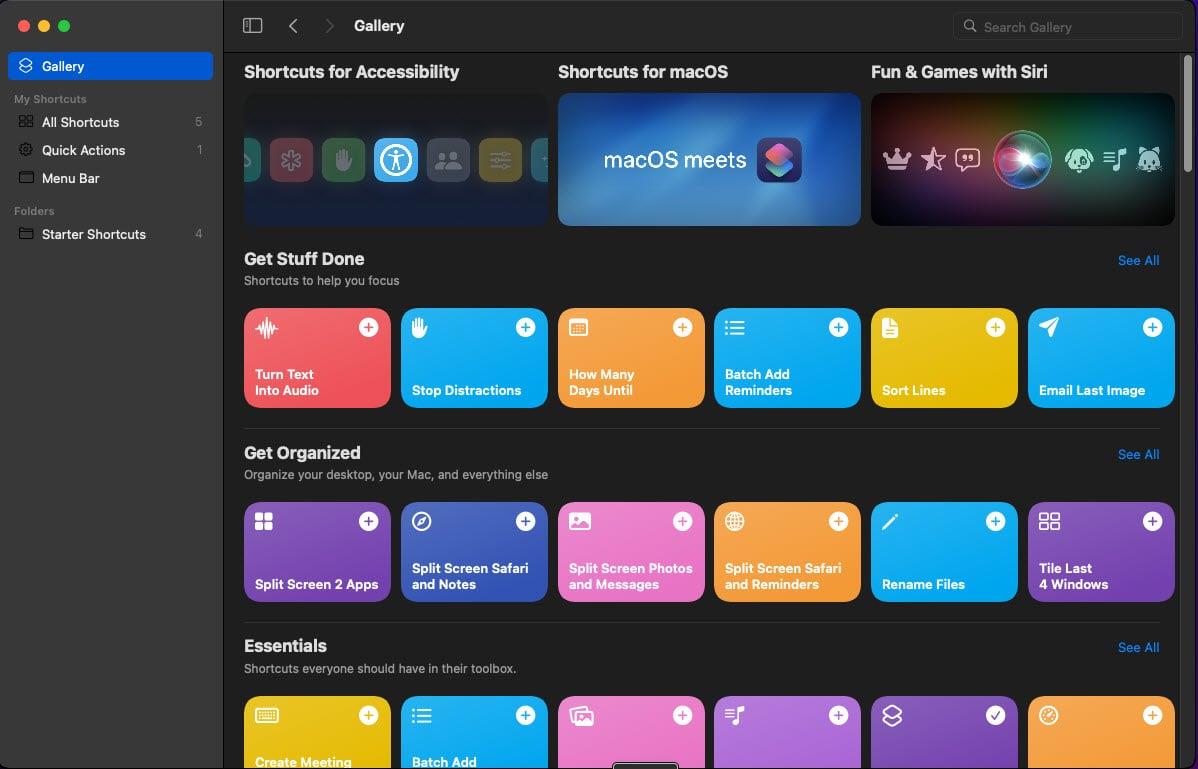 Hoe u uw werk kunt automatiseren met de Mac Shortcuts-app