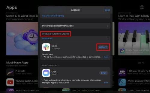 Cum să actualizați aplicațiile pe iPad (iPadOS 16.3.1)