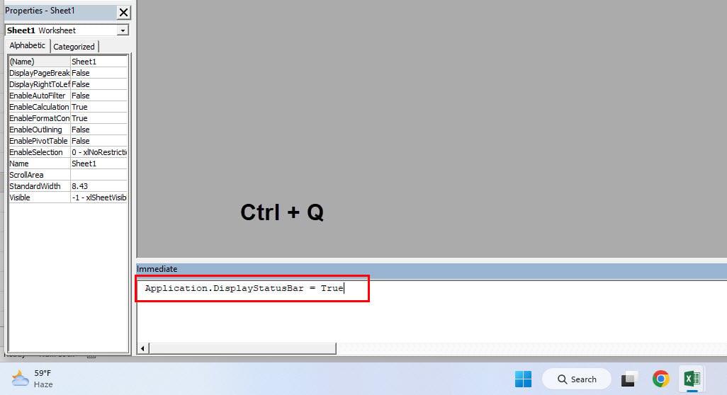 Como corrigir o problema ausente da barra de status do Excel: 7 melhores métodos