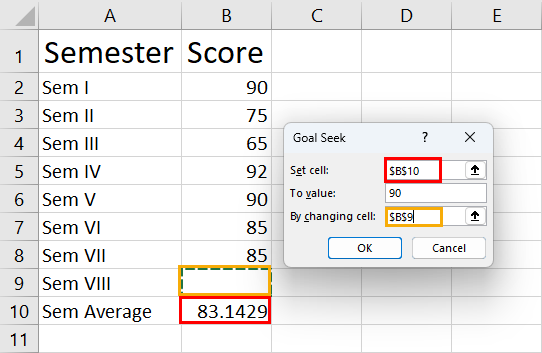 Excel에서 목표값 찾기를 사용하는 방법(실제 예제 포함)