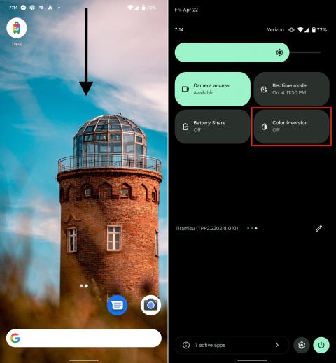 Comment inverser les couleurs sur Android