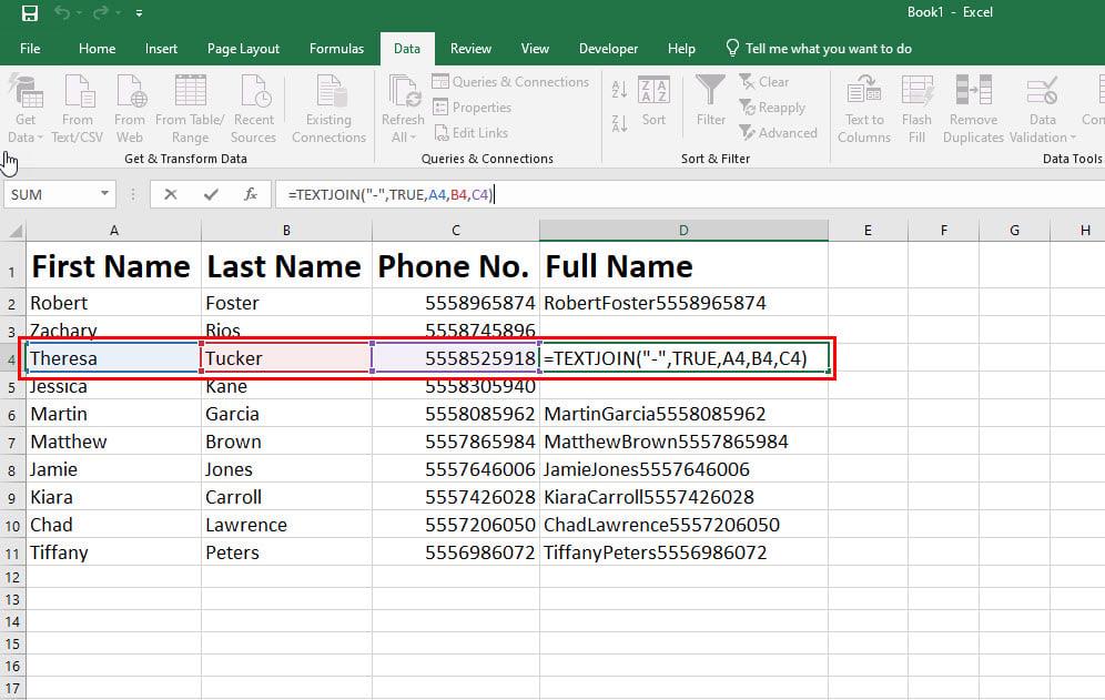 So kombinieren Sie zwei Spalten in Excel: 5 beste Methoden